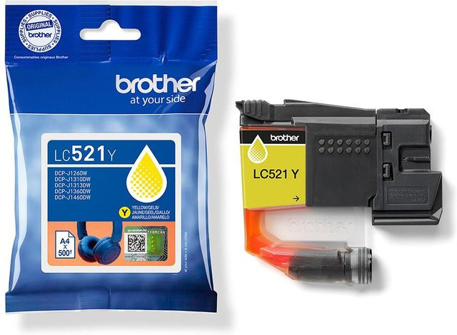 Original Brother LC-521Y Tintenpatrone Gelb für Inkjet-Drucker - Bild 1