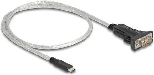 Delock USB-C auf Seriell Adapter 9-polig, Farbe: Silber, Länge: 0,5 m - Bild 1