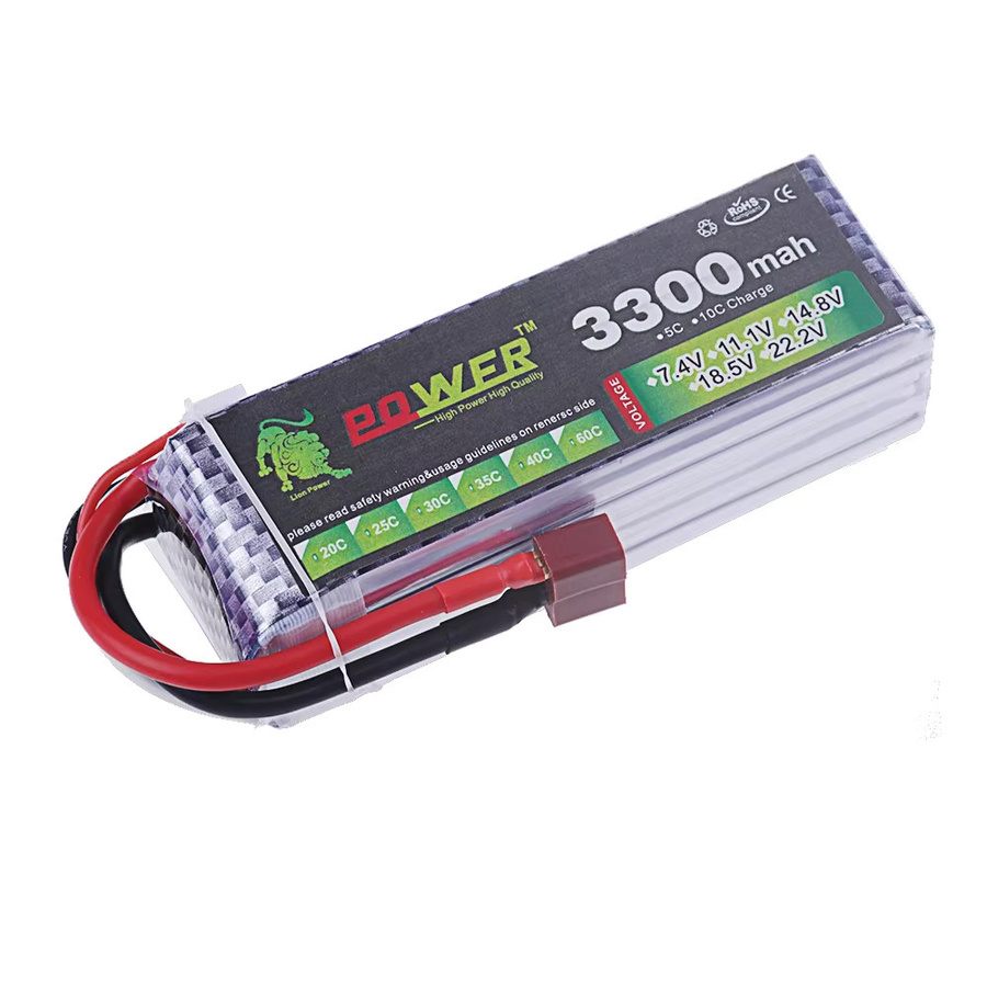 RC.BURST LiPo Akku 3S 3300mAh 11,1V 60C für Drohnen, RC-Flugzeuge und Boote mit XT60, DEANS T, XT30 und JST Steckern, Multicolor - Bild 2