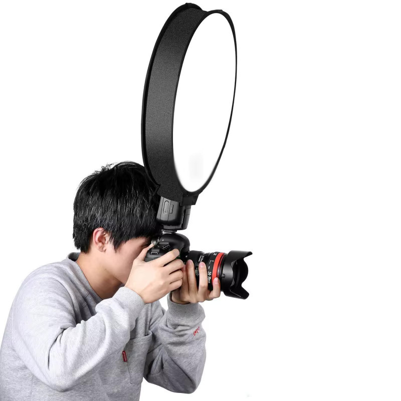 DIXSG Kamera-Softlight-Abdeckung mit rundem Blitzdiffusor für DSLR-Kameras, Durchmesser: 40 cm - Bild 3