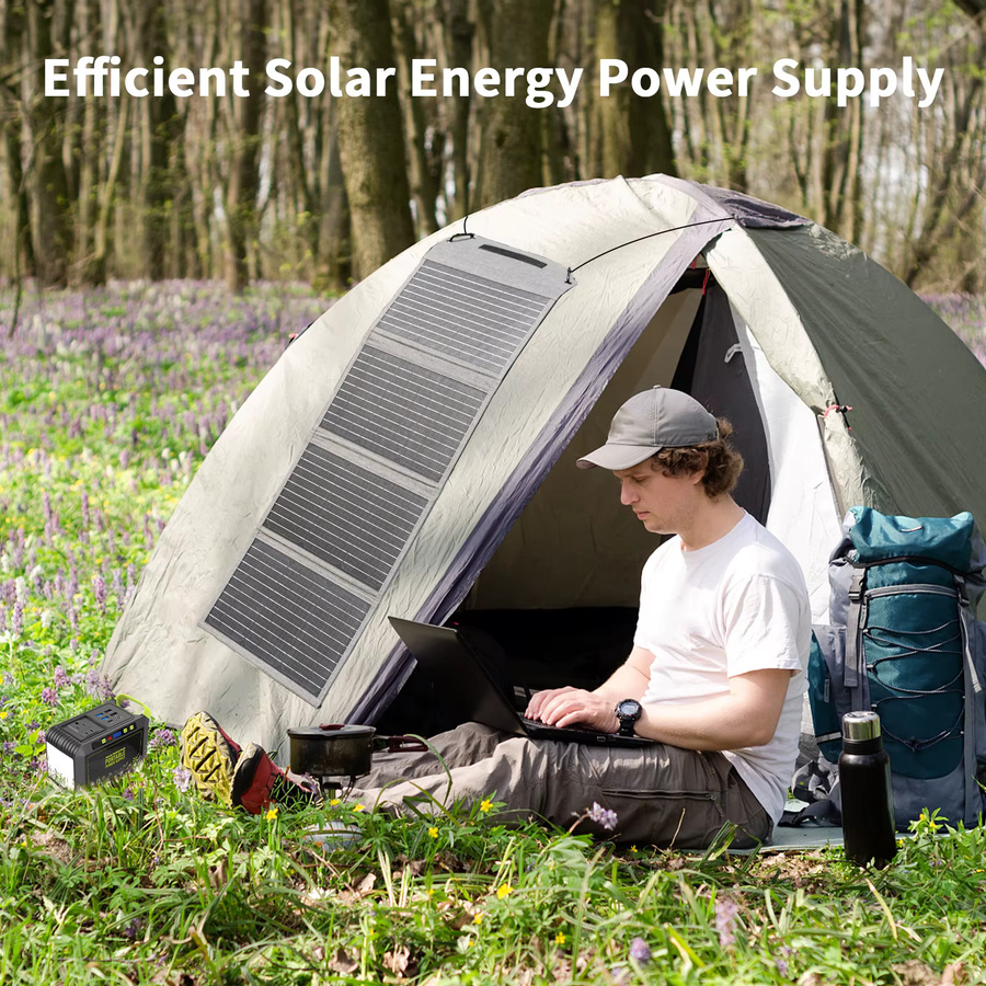 MHPOWOS Tragbares Solarpanel 120 W/40 W, faltbares 19 V ETFE Solarladegerät mit USB-A und USB-C Ausgang für Kraftwerke und Telefone - Bild 3