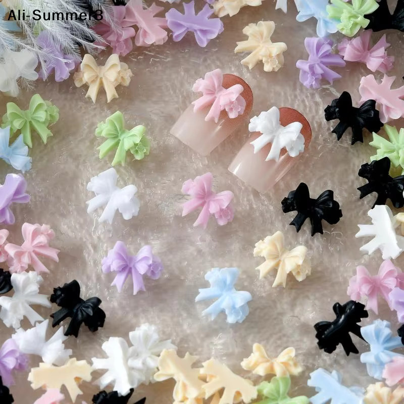 AyS Schleifen-Nagelkunst-Charms, 3D Harz-Dekoration, Bunt, Glänzend - Bild 2