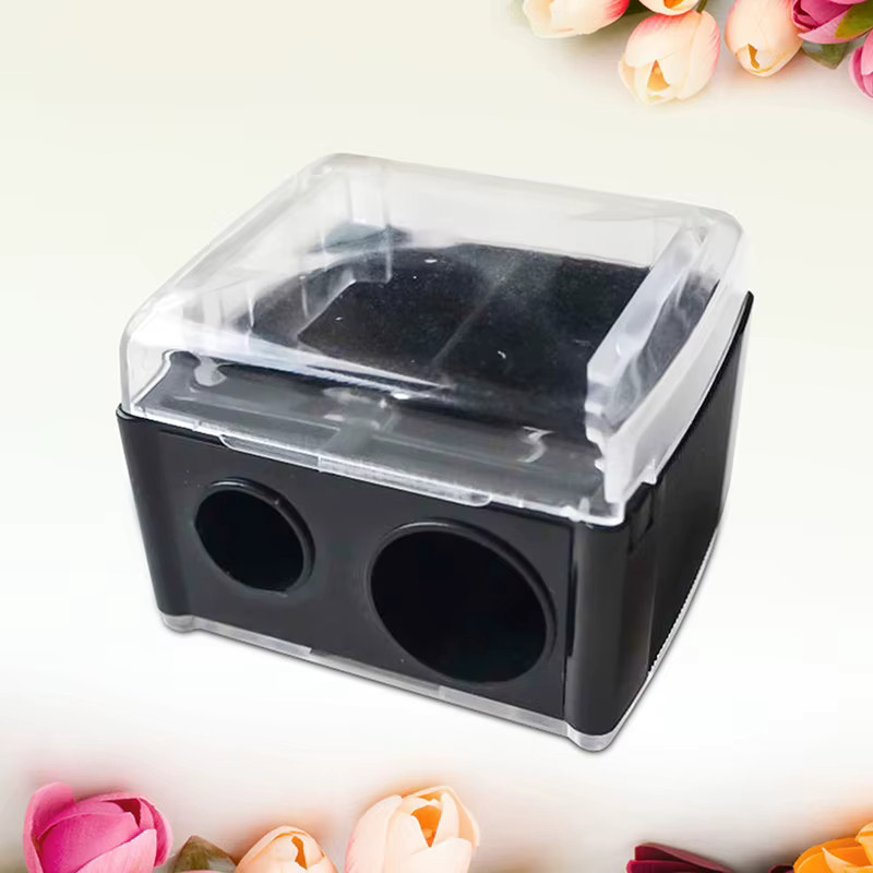 zephoco Lippenstiftspitzer mit zwei Löchern für Augenbrauen, Lipliner und Eyeliner, Unisex - Bild 2