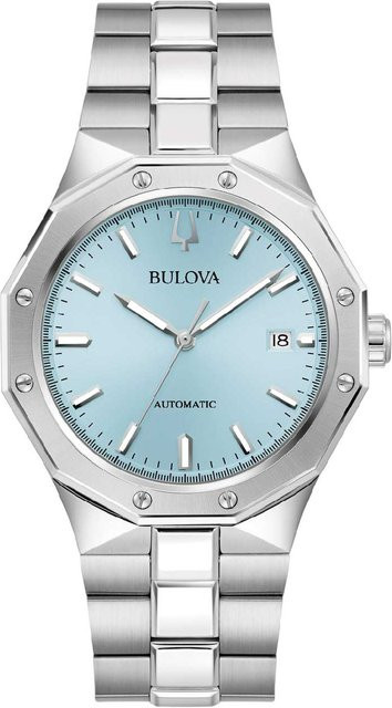 Bulova Herrenuhr Automatik, Edelstahl, Blau, 40 mm, 10 ATM - Bild 1