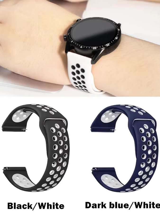 NEY Uhrenarmband Silikon, Schwarz, 2 Stück - Bild 4