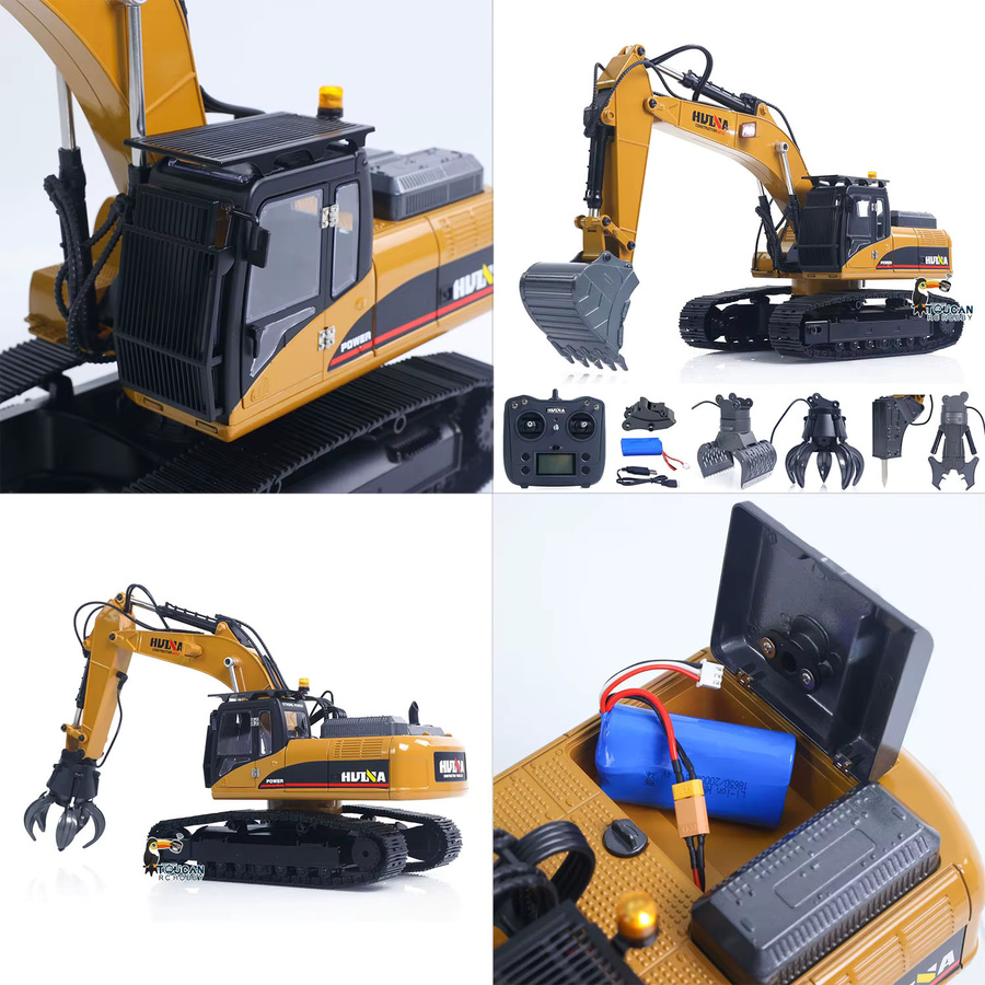 HUINA 580 Metallbaggermodell, technisches Fahrzeug, 1:14, mit Licht und Ton - Bild 3