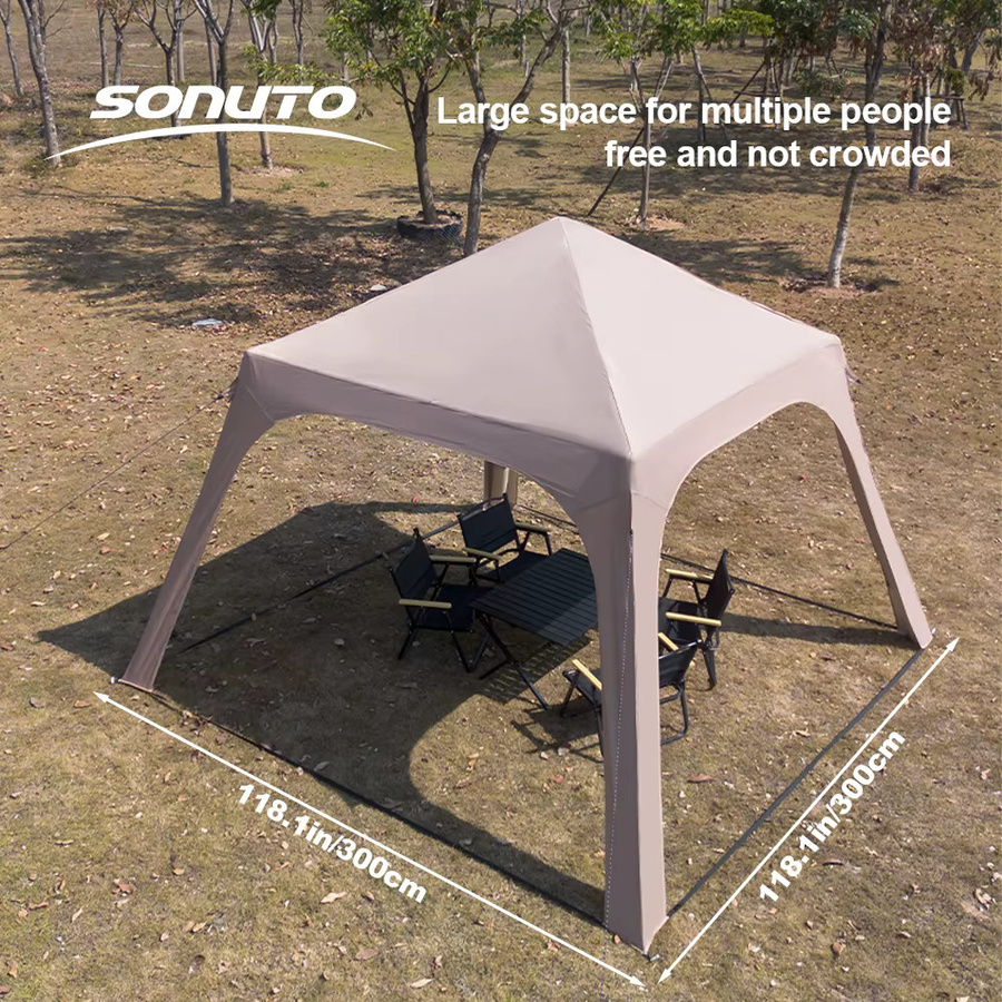 Sonuto Aufblasbares Campingzelt B/T/H: 300 x 300 cm, Wasserdichter und Windfester Luxus-Glamping-Unterstand mit UV-Schutz - Bild 6