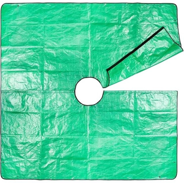 Wasserdichte Landschaftsplane von SoleMemory für den Strauchschnitt in Blau mit 12-Zoll-Löchern zur Laubsammlung, B/B: 200 x 200 cm - Bild 1