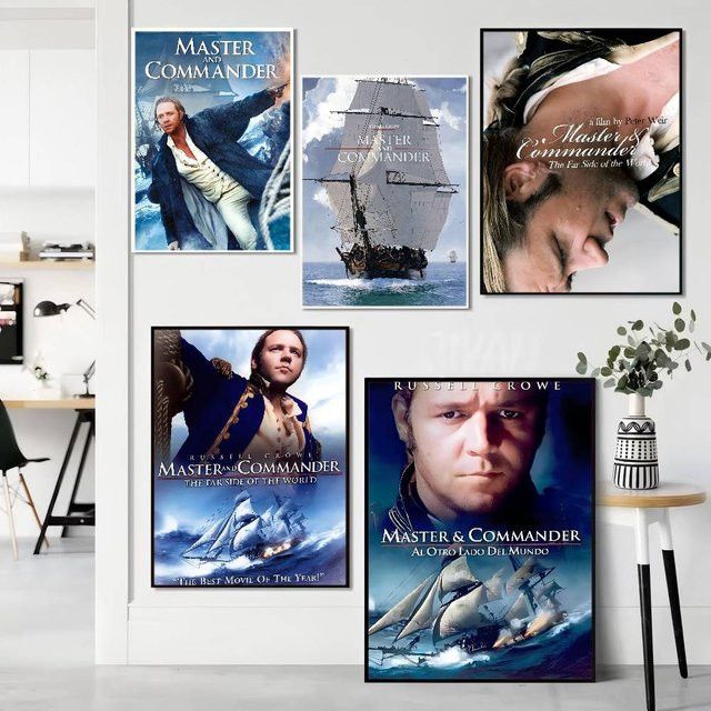 Vintage Filmposter Meister und Kommandant die Fernseite der Welt als Wanddeko im nordischen Stil ohne Rahmen - Bild 1