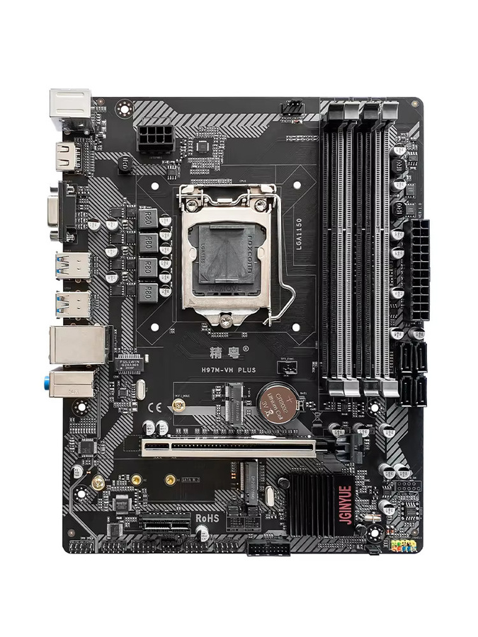 JGINYUE H97M-VH PLUS / H97I-PLUS Motherboard mit DDR3, M.2 NVMe Unterstützung für Home, Gaming und Büro - Bild 4