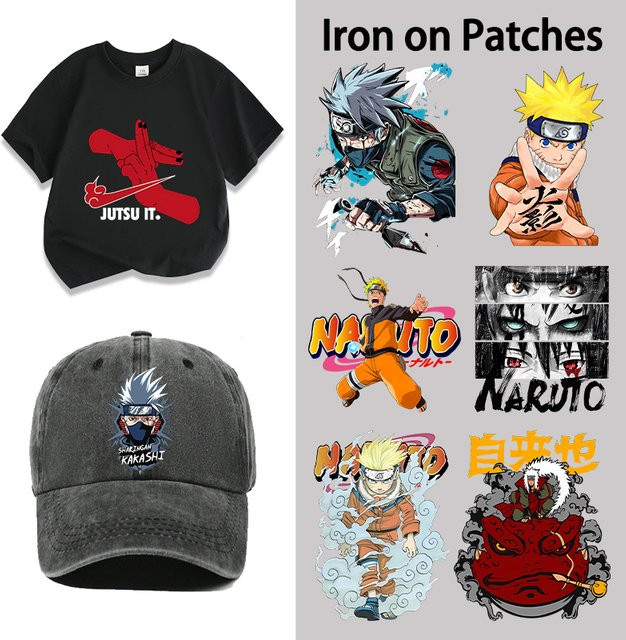 Bandai Naruto Bügelbilder, Cartoon-Wärmeübertragungsaufkleber - Bild 1