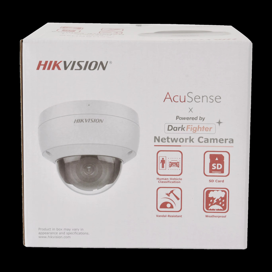 Hikvision IP-Dome-Kamera DS-2CD2186G2-ISU 8MP 4K mit AcuSense Darkfighter, eingebautem Mikrofon und Alarm, Farbe: Weiß - Bild 3