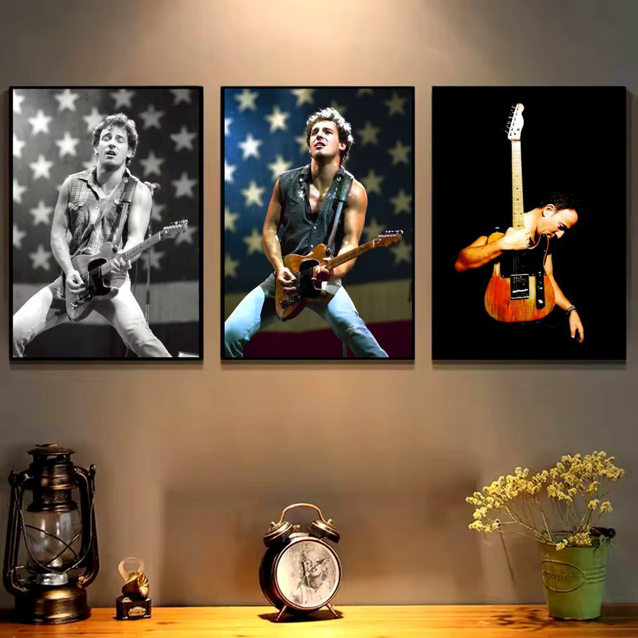American Rock Bruce Legend S-Springsteen Poster selbstklebende Wanddekoration in White und Multicolour - Bild 3