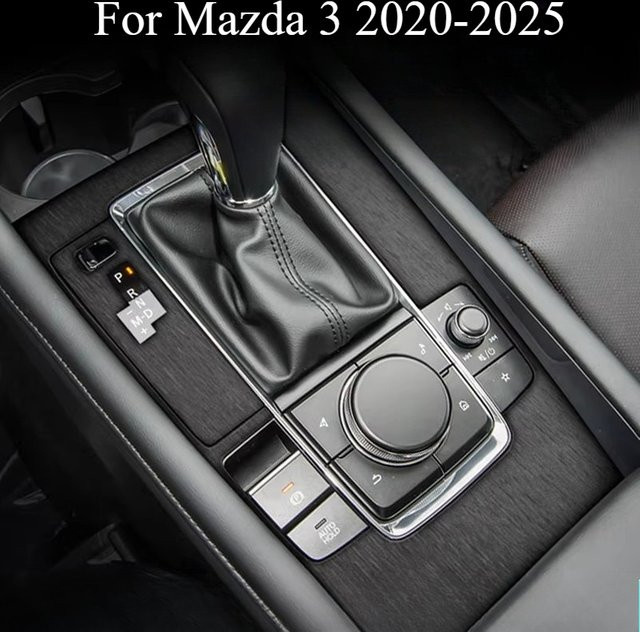 SHUN SOON Innenraum Schutzfolie für Mazda 3 2020-2025 Zentrale Steuerung und Getriebe Dekoration in Schwarz - Bild 1
