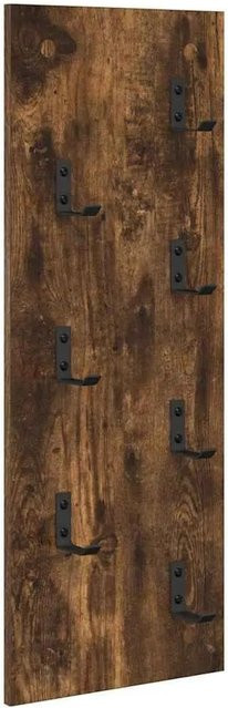 vidaXL Wandmontierter Nachttisch in Geräucherte Eiche, Braun, B/H/T: 30 x 80 x 1,5 cm - Bild 1