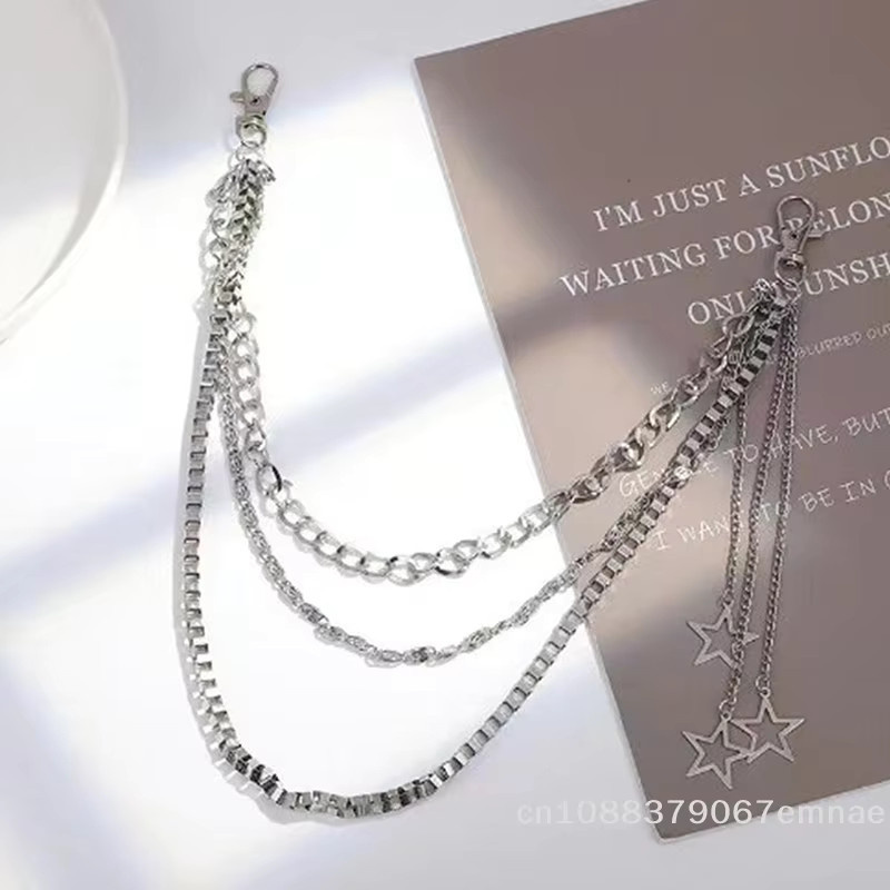 Taillenkette Punk, Stern, Quasten, Silber, Mehrschichtig - Bild 4