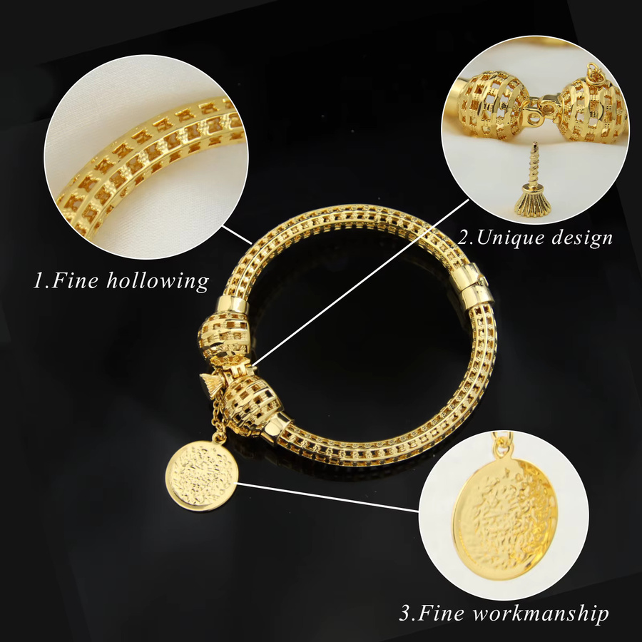 A-YONG AYONG JEWELRY Armband, Münzen, 21 Karat vergoldet, Damen - Bild 3