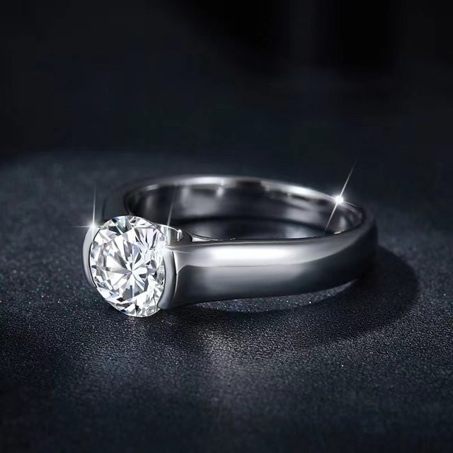 IOGOU Ring, 925 Silber, Moissanite, Damen - Bild 1