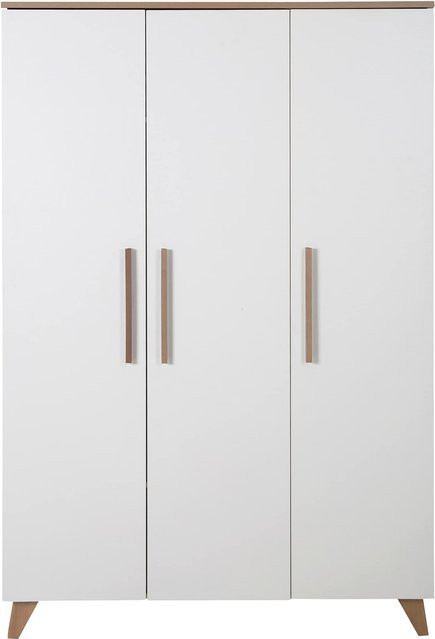 Roba Kleiderschrank Ole 3-türig in Weiß mit Soft-Close-Funktion, B/T/H: 118 x 52 x 190 cm - Bild 1