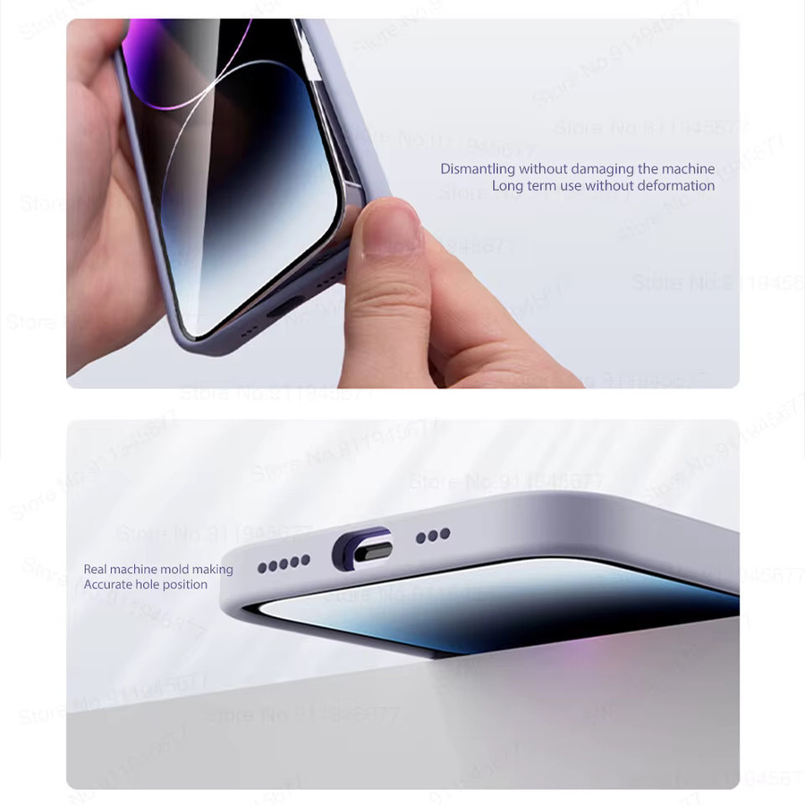 WANZP MagSafe Silikon Schutzhülle für iPhone 15 14 13 12 Pro Max Plus, Magnetisches Softcover in Purple - Bild 2