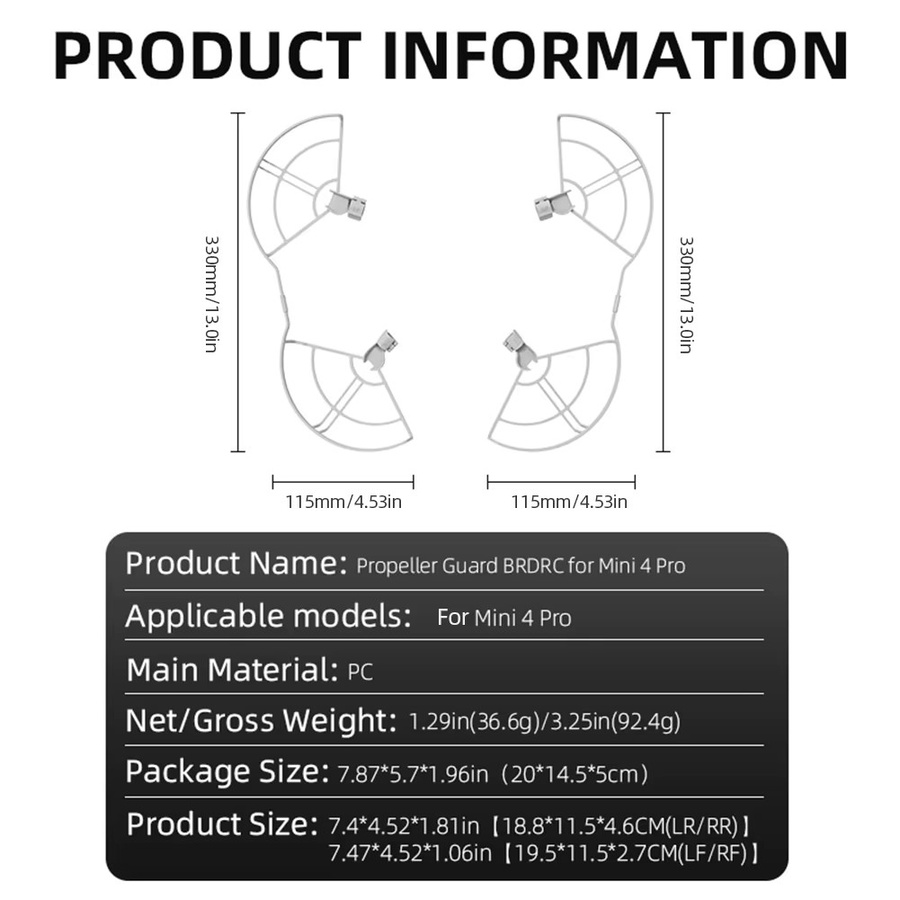 DJI Propellerschutz mit Schnellverschluss für die DJI Mini 4 Pro als Anti-Kollisions-Propellerblattschutz und Drohnenzubehör - Bild 3