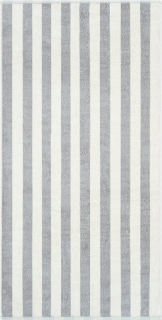 Cawo Duschtuch BOLD Grau gestreift aus Baumwolle, Breite: 70 cm, Länge: 140 cm - Bild 1