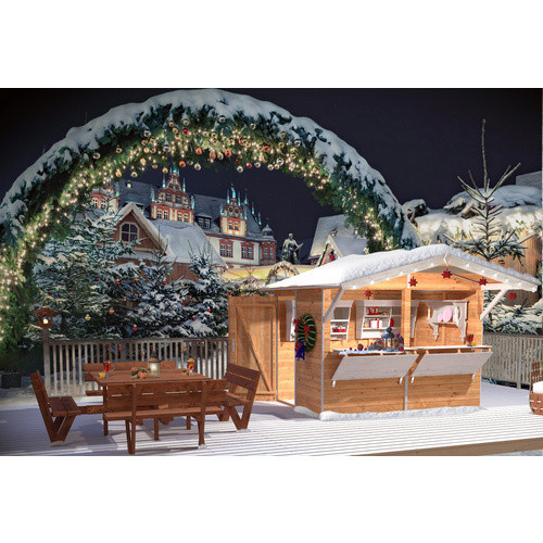 Verkaufsstand Stella von PALMAKO aus Holz in Braun, B/H/T: 311 x 229 x 190 cm - Bild 2