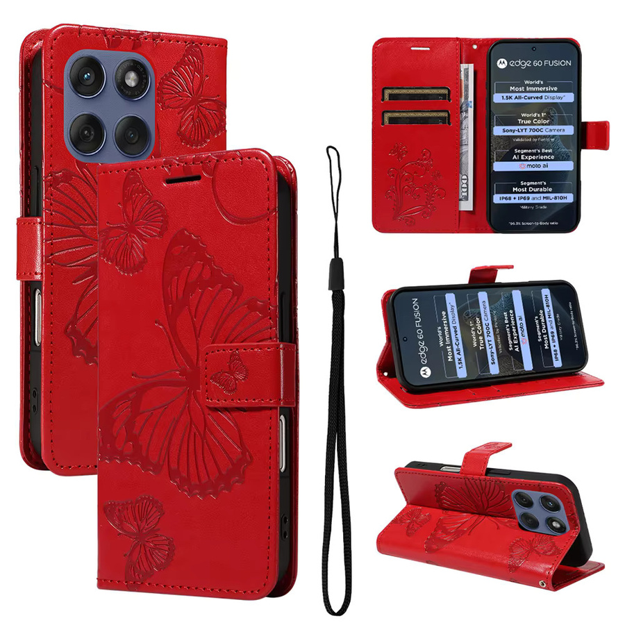 Magnetische Leder-Brieftasche als Schutzhülle für Motorola Moto Edge Serie in Grau - Bild 1