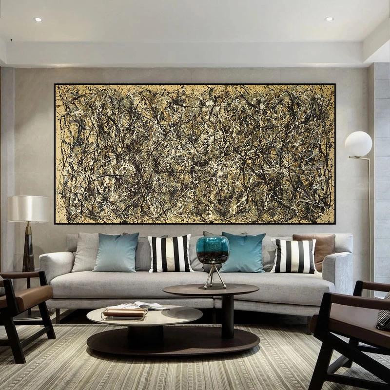 Abstraktes Leinwandgemälde Jackson Pollock von Dream Chasing Art Museum in Multicolor, Breite: 70 cm, Höhe: 170 cm - Bild 1