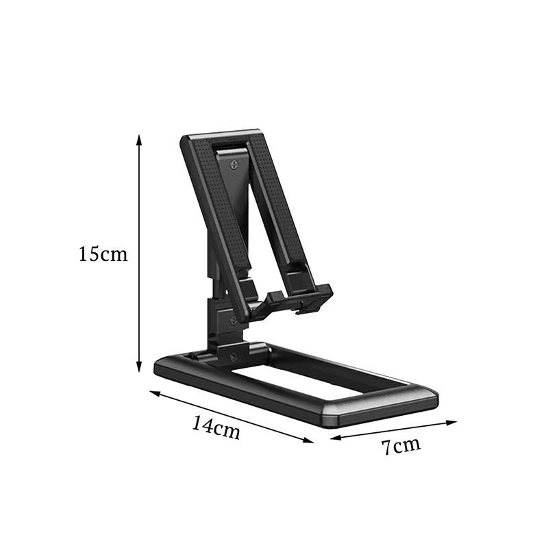 VORTNGLE Universeller tragbarer Desktop-Handyhalter, verstellbare und faltbare Smartphone-Tischhalterung für iPhone, Huawei, Xiaomi, iPad und Tablet in Schwarz oder Grün - Bild 3
