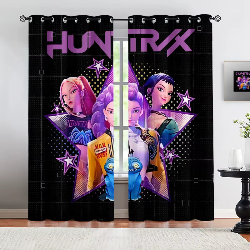 Hasbro Kpop Star Team Anime-Vorhänge mit Ösen, lichtblockierend und geräuschreduzierend, mehrfarbig, Höhe: 213 cm - Bild 2