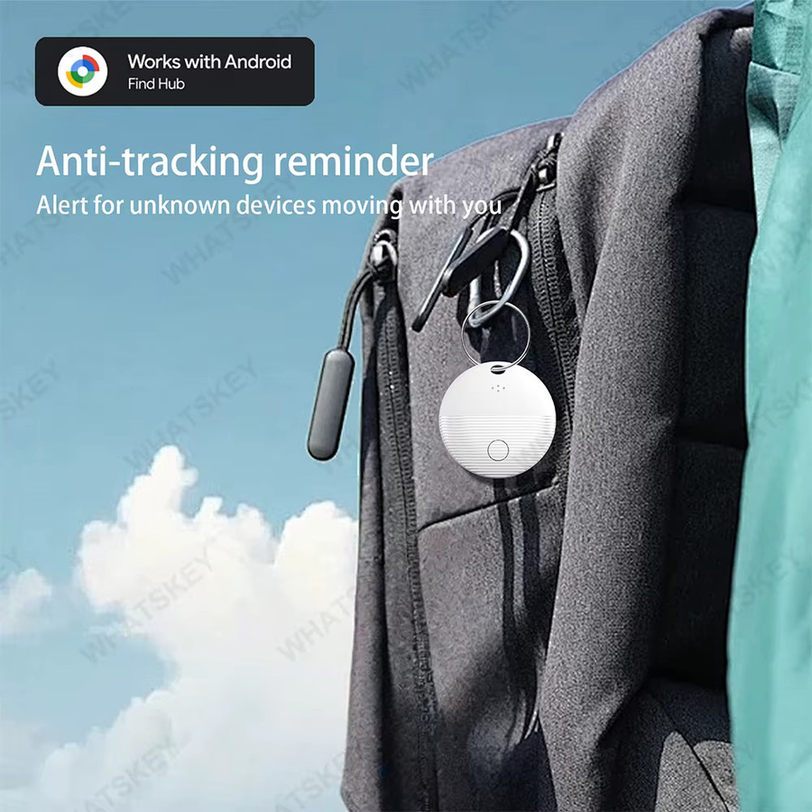 Google Find My Device GPS-Tracker in Weiß für Android zur Verlustprävention von Haustieren, Fahrrädern, Taschen und Autos - Bild 3