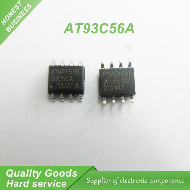 10 Stück Atmel AT93C56A EEPROM SOP-8 256x8 in Schwarz - Bild 1
