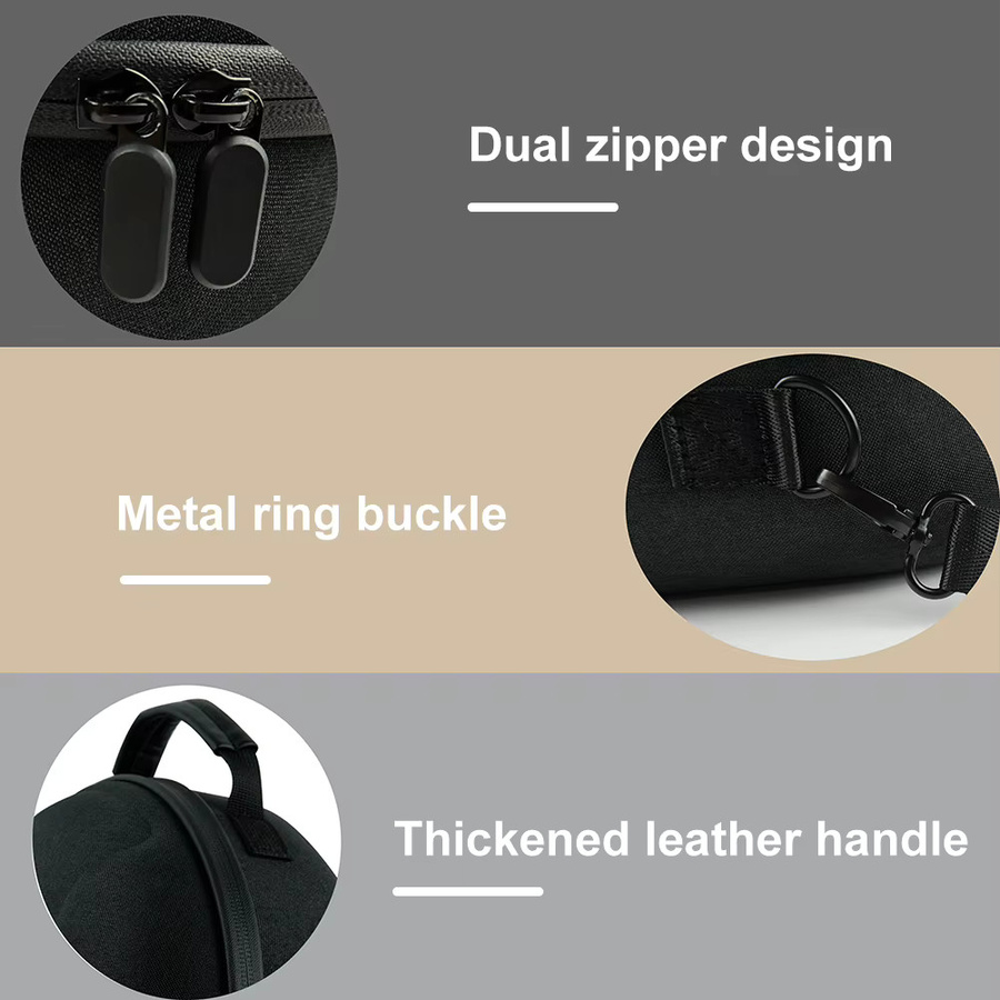 VODOOL EVA-Reisetasche für Meta Quest 3 VR-Headset, wasserdichte und stoßfeste Schutzbox in Schwarz mit verstellbarem Schultergurt - Bild 5