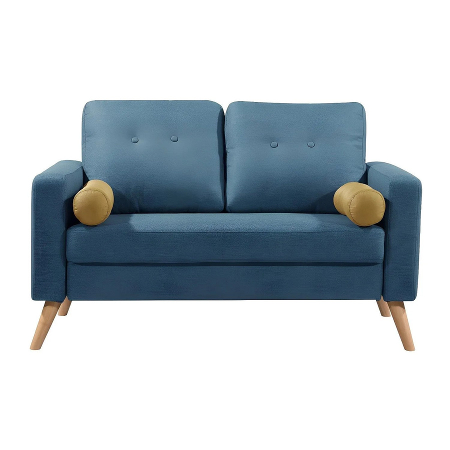 Vente-unique Sofa Tatum Blau Stoff Breite: 130 cm - Bild 2