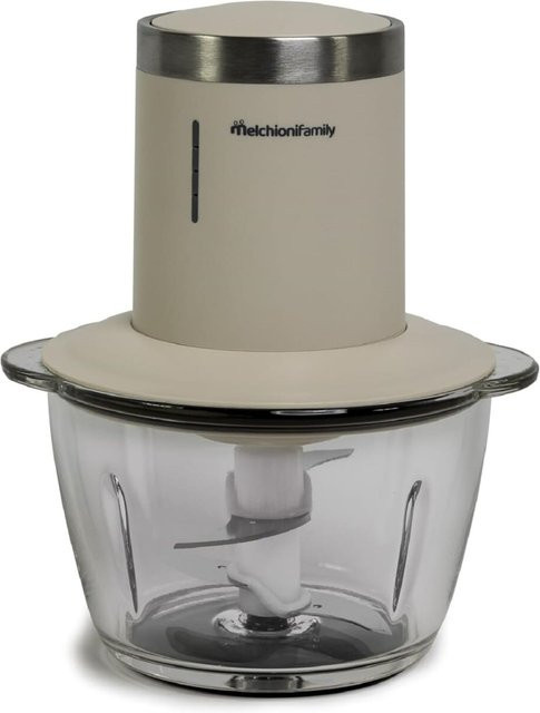 Wiederaufladbarer Zerkleinerer Melchioni Family ESTER in Beige mit 1,2 l Volumen, 200 W und Zweischichtklingen aus Glas - Bild 1