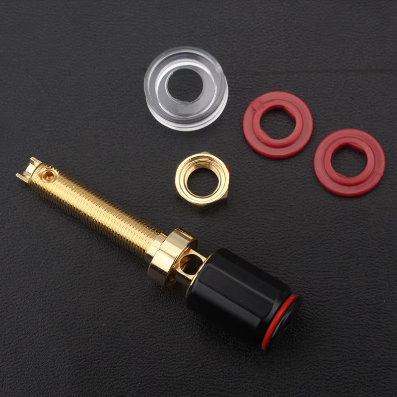 OULLX HIFI-Lautsprecher-Bananenstecker Set aus vergoldetem Kupfer, 2 Stück Audio-Adapter für Verstärker und AMP-Bananenbuchsen - Bild 2