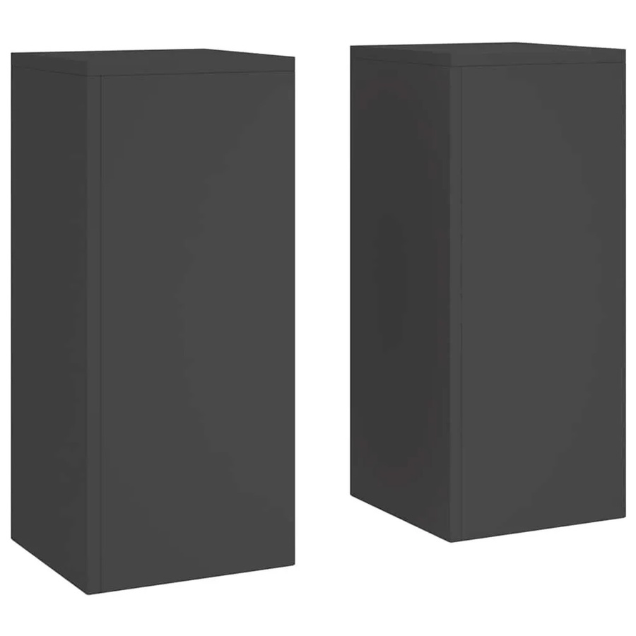 vidaXL Pflanzenständer 2er Set aus Stahl in Schwarz, modern für Garten und Terrasse, B/T/H: 24 x 24 x 55 cm - Bild 1