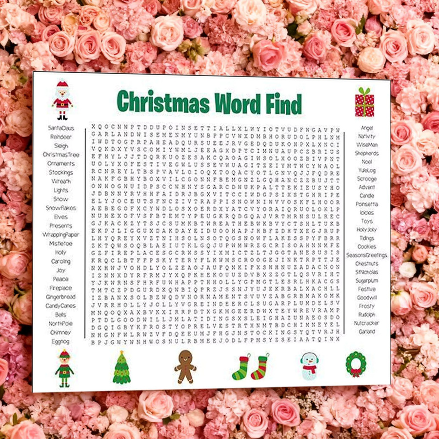 Weihnachten Wortsuche Poster, Familienspiel, Paper Poster - Bild 2