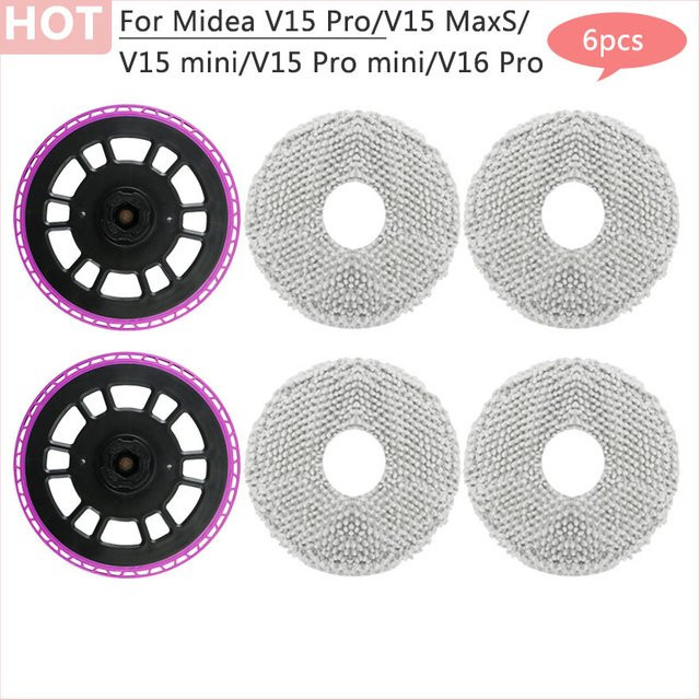 Midea Wischlappenhalter und Wischtuch als Ersatzteil für V15 Pro, V15 MaxS, V15 Mini, V15 Pro Mini und V16 Pro Staubsauger - Bild 1