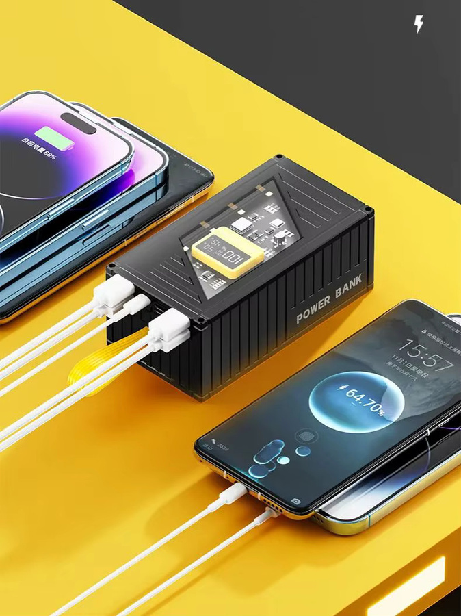 ROMOSS Powerbank mit 50000 mAh Kapazität und 120W Schnellladefunktion, weißes digitales Display, tragbare externe Batterie für iPhone und Huawei - Bild 3