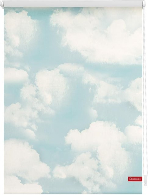 Lichtblick Rollo Klemmfix Wolken Blau-Weiss blickdicht Breite: 120 cm, Höhe: 150 cm - Bild 1