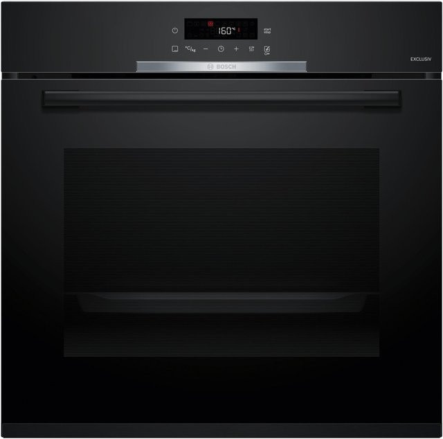 Bosch Serie 4 Einbaubackofen HBG3720B4 in Schwarz mit 71 l Volumen, Pyrolyse-Selbstreinigung, Heißluft und Grill, Energieeffizienzklasse A+ - Bild 1