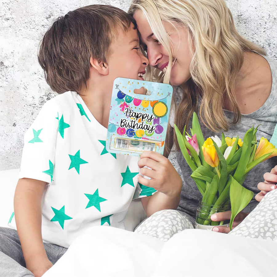 60 Stück transparente Geldkartenhalter aus Kunststoff mit Aufklebern für DIY-Geschenke - Bild 2