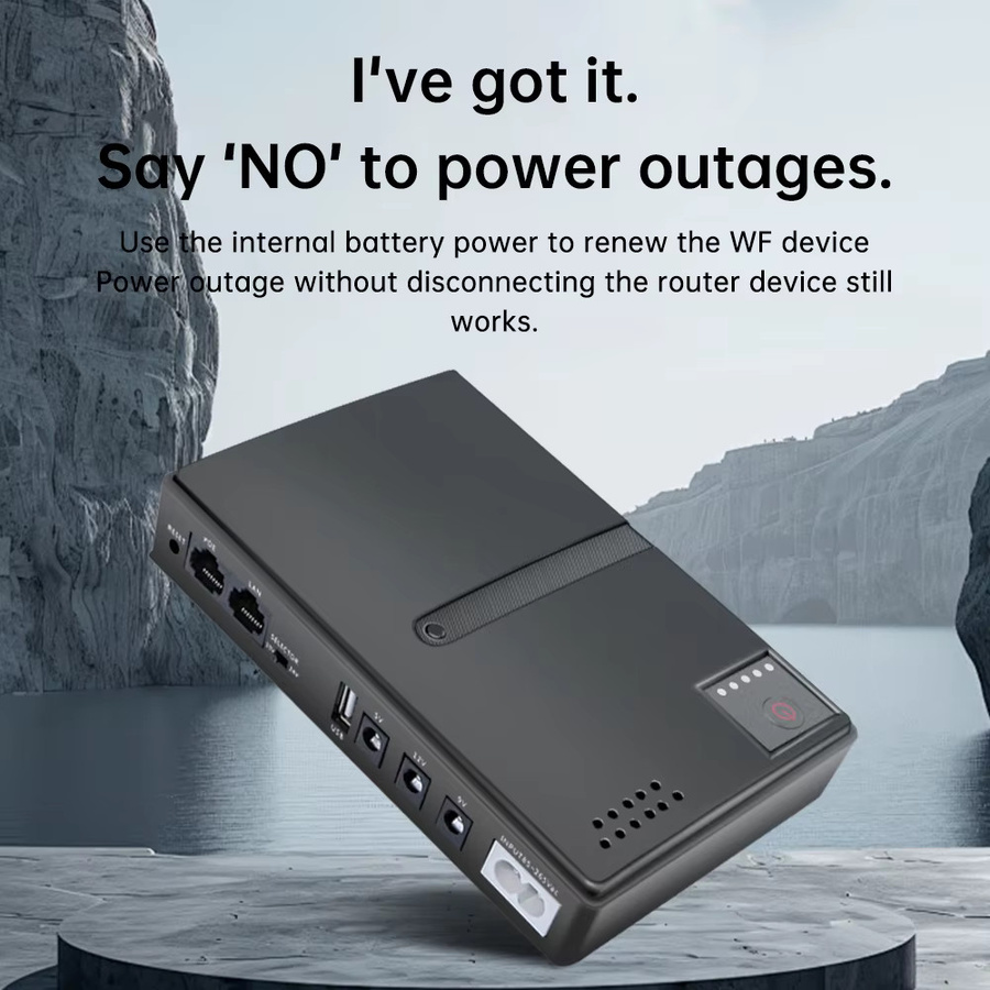 occkic DC USV Batterie-Backup ohne Batterie, Schwarz, 5V/9V/12V 2A 15V/24V, für Router, Modem und Monitor - Bild 2