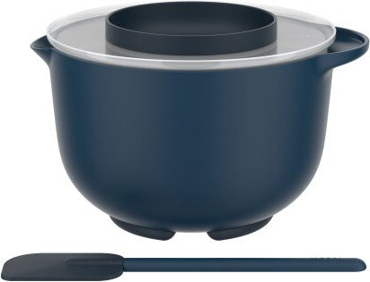 Mepal Chef It Promo-Set 3-teiliges Rührschüssel-Set mit Deckel und Spatel, Blau, 3000 ml - Bild 1