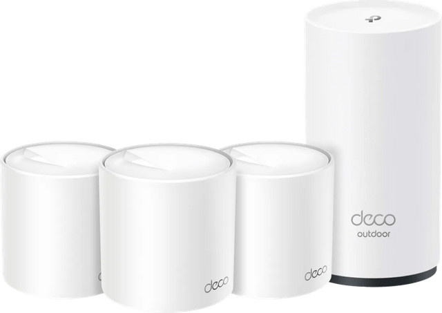 TP-Link Deco X50 WiFi 6 Mesh-System 3er-Pack und Deco X50 Outdoor in Weiß - Bild 1