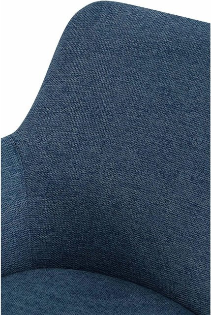 2er Set Esszimmerstühle DELUKE PELON in Blau aus Stoff und Metall, B/T/H: 56 x 62 x 81 cm - Bild 1