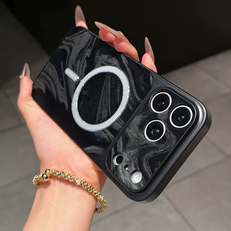 Stoßfeste Wasserwellen Schutzhülle mit kabelloser Ladefunktion für iPhone 13, 14, 15, 16 Pro und 17 Pro Max, Farbe: Grau - Bild 2