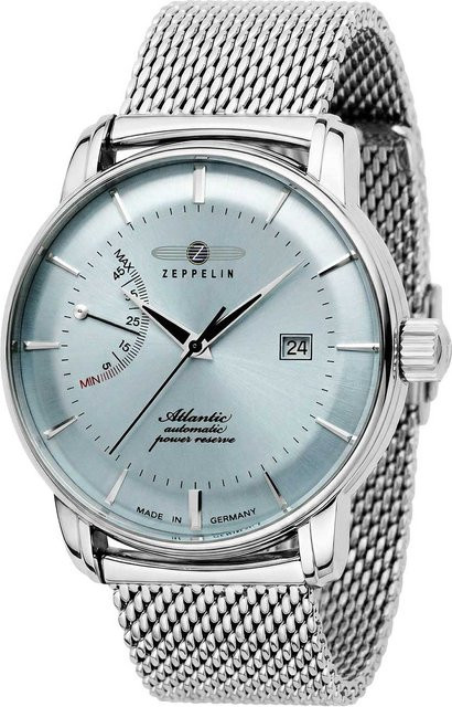 Zeppelin Herrenuhr Atlantic, Automatik, Edelstahl, 42 mm, Silber - Bild 1